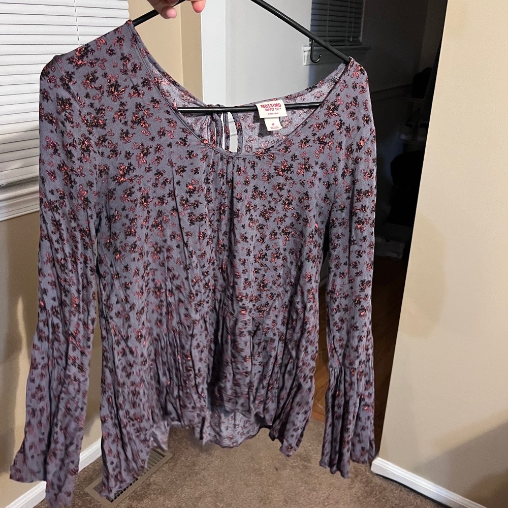 Blouse purple floral